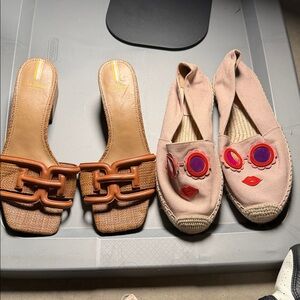 Kate Spade Tan and Pink Espadrilles Set